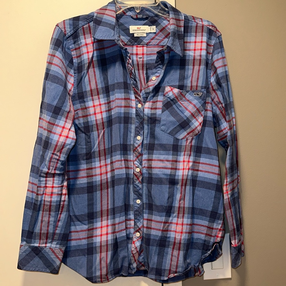 Vineyard Vines Plaid Flannel Relaxed Button Down